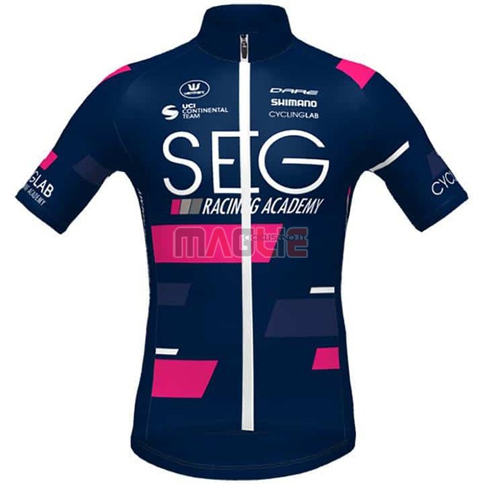 Maglia SEG Racing Academy Manica Corta 2021 Spento Blu